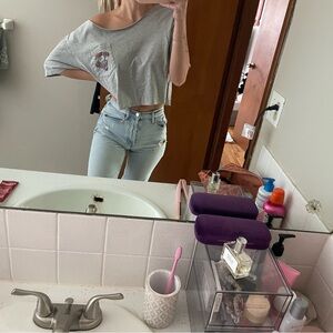 Cropped Harley Davidson tee
